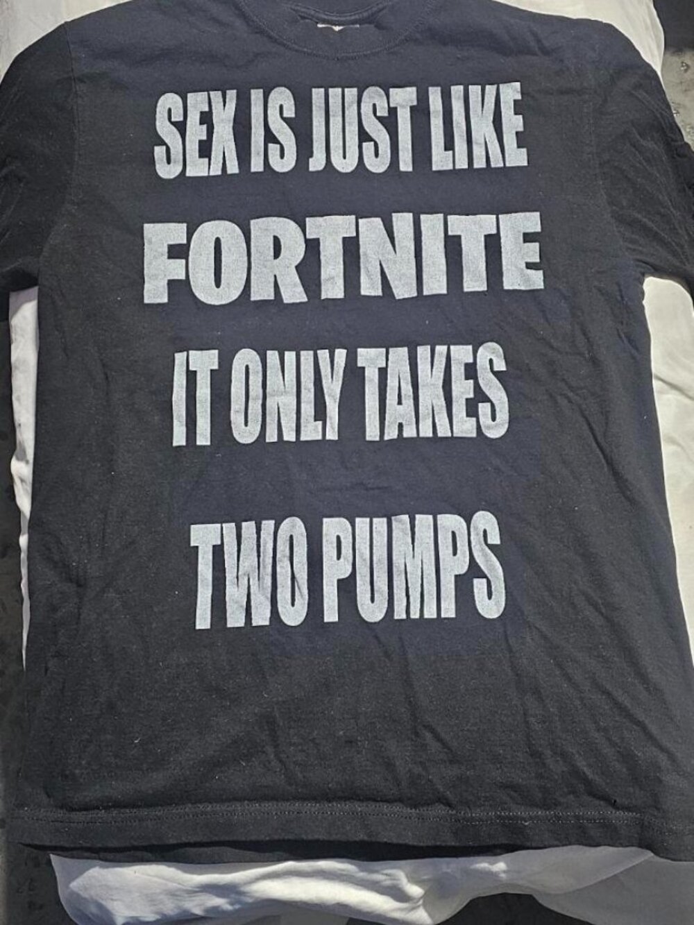 Shaka Wear Black T-Shirt Size LSex is Just Like Fortnite It Only Takes Two Pumps